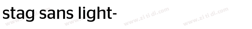 stag sans light字体转换